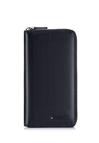 ENZODESIGN black ENZODESIGN Black Label Fine Grain Buffalo Leather Zip Around Cellular Phone/Travel Wallet (With Cell Phone Pocket) 8ECC0AC33E4FB9GS_1