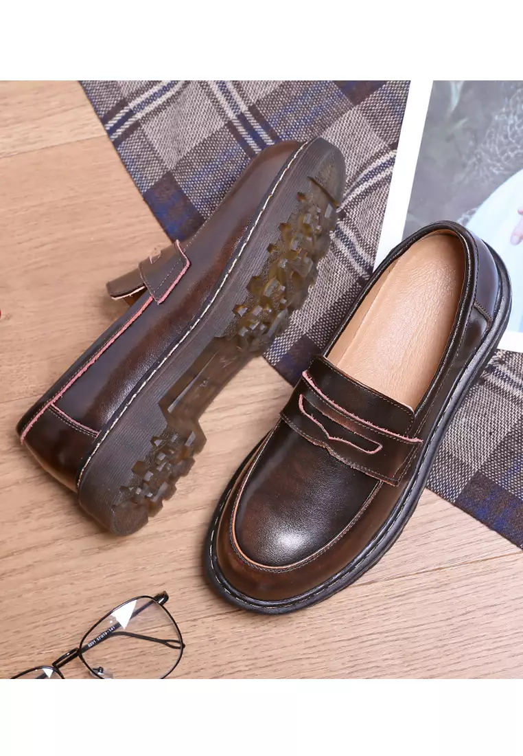 Leather loafers DS0421.