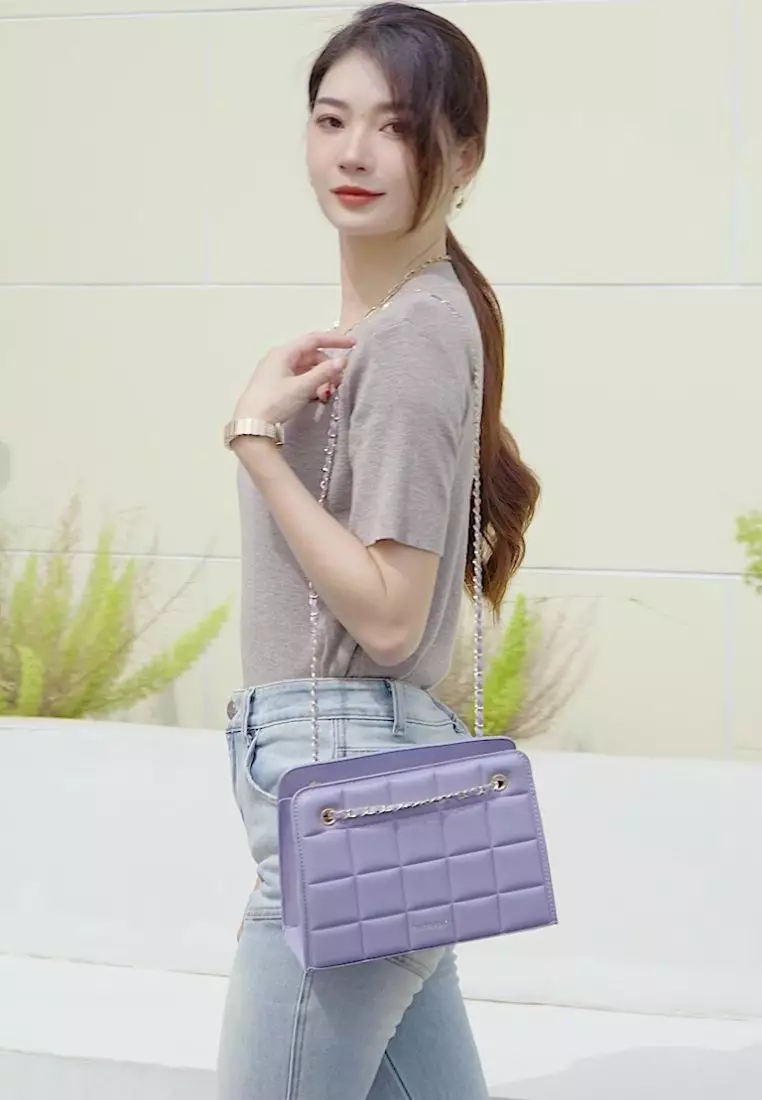 Women's Top Handle Bag / Sling Bag / Crossbody Bag - Purple