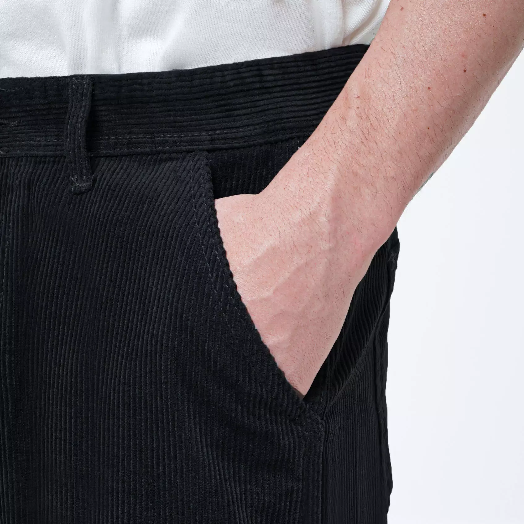 CELCIUS Corduroy Pants Baggy Wide Leg Fit I31000397C Hitam