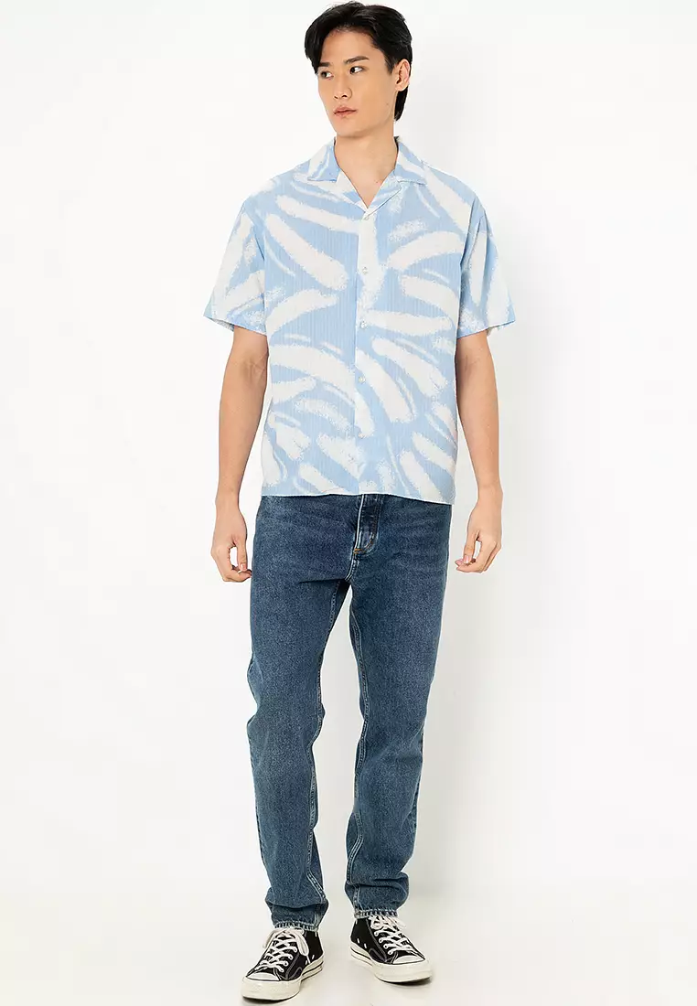 Alberto Seersucker Resort Short Sleeves Shirt