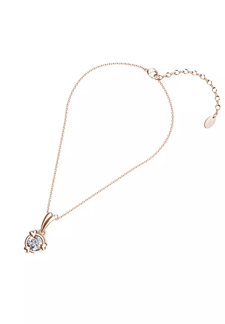 Tri Love Pendant RG - Kalung Crystal by Her Jewellery