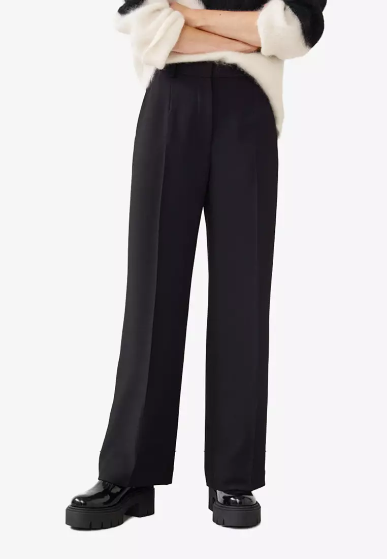 Press Crease Flared Trousers