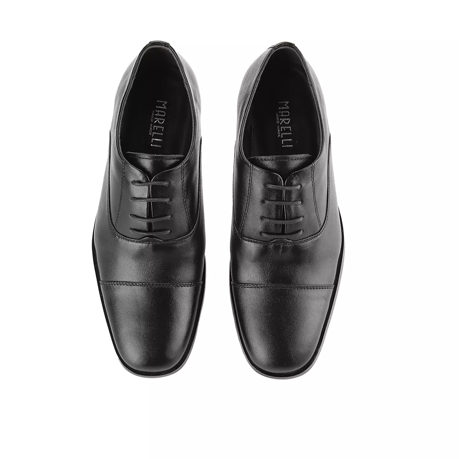 [ NEW] Gavin Sepatu Pantofel pria kantor Tali kulit asli  - Black