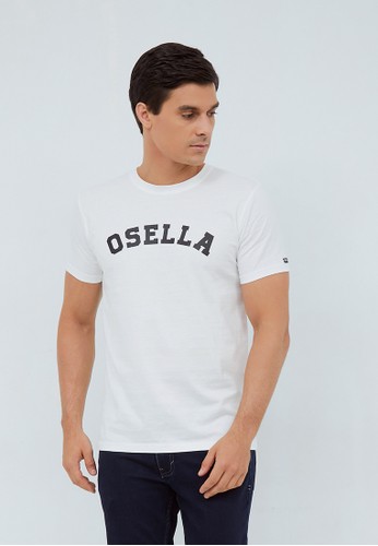 Osella white Osella T-Shirt Laki Laki Lengan Pendek Print Osella Putih E5D03AAE772843GS_1
