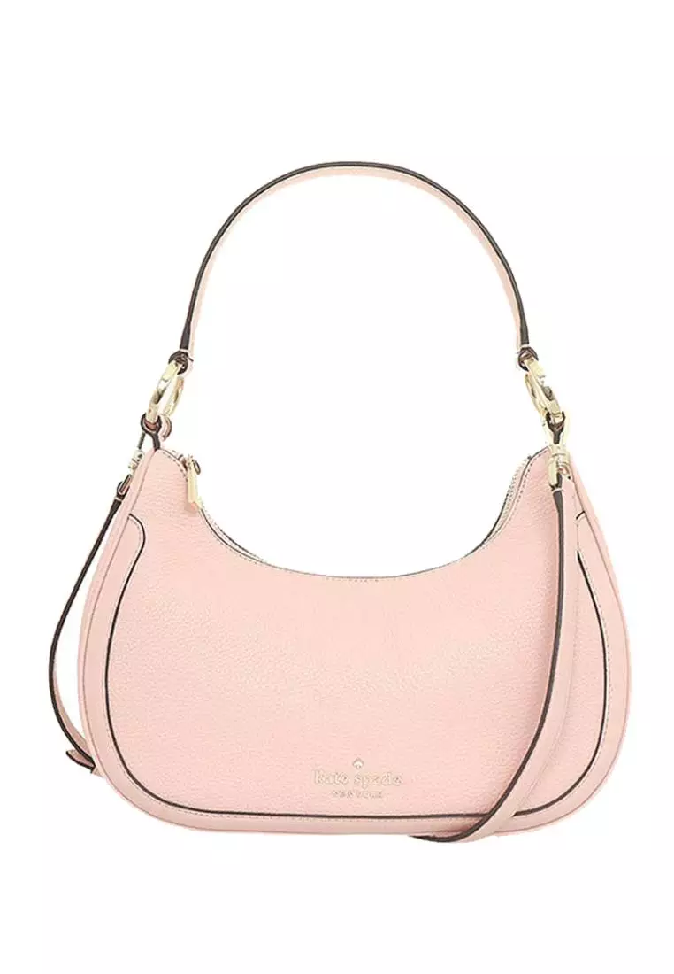 NWT Kate deals Spade Zippy Pebbled Leather Shoulder Bag In Rose Smoke