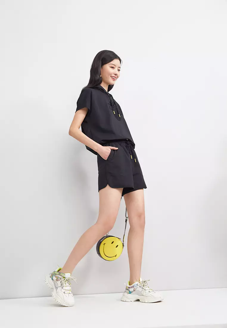 Short Sleeve Cropped Hoodie