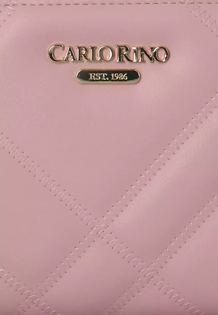 Buy Carlo Rino Glen Quilted Wristlet - Pink Online | ZALORA Malaysia