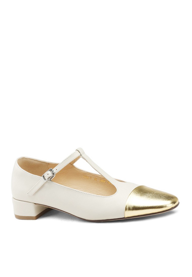 VANSA Color Block Cow Leather Mary Jane Shoes VSW-F03033080