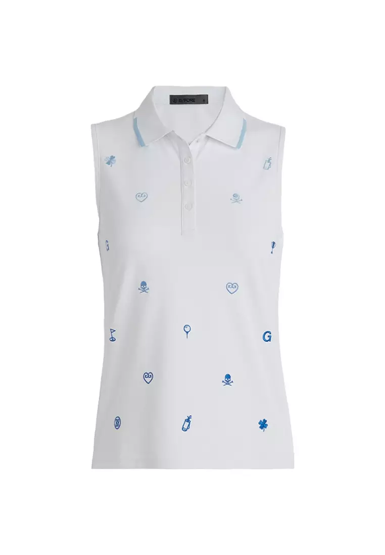 Buy G/FORE G/FORE Women’s Embroidered Rib Collar Tech Pique Polo 2026 ...