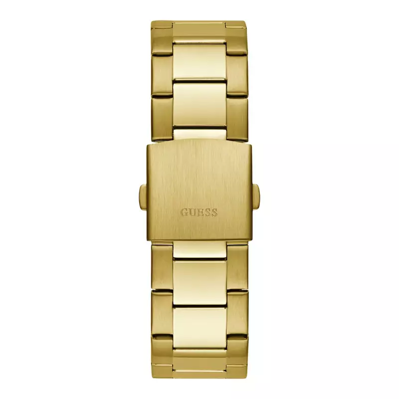 Jam Tangan Pria Guess GW0707G2 Men Multi-function Blue Dial Gold Stainless Steel Strap