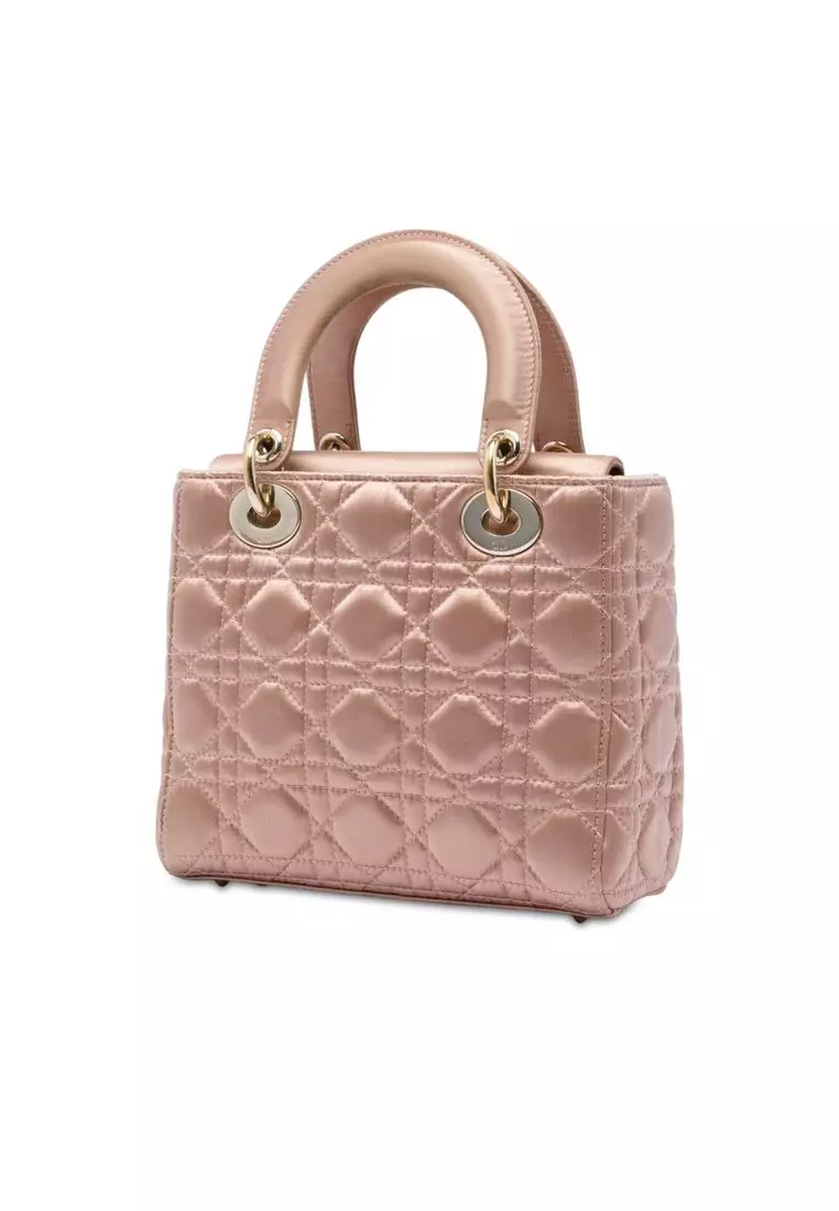 Pre-Loved Dior Small Satin Cannage My Abcdior Lady Dior
