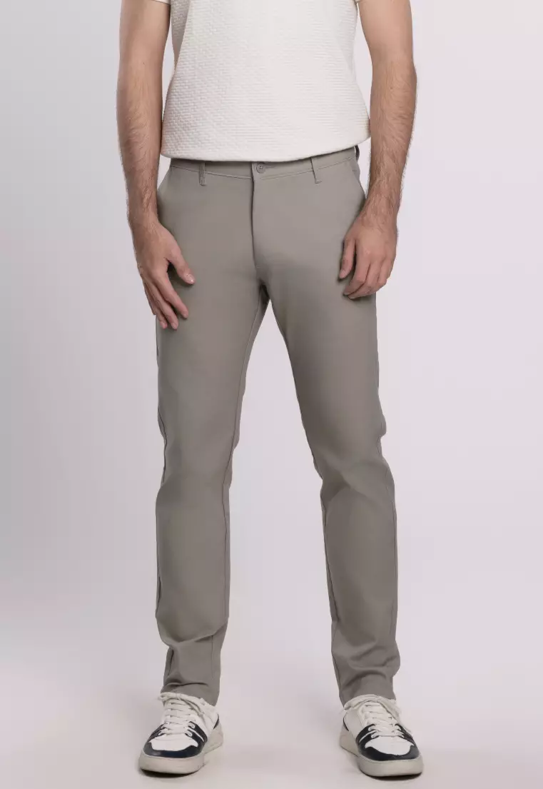 MOC Celana Panjang Chinos Pria Slim Fit BARNIE-DARK GREY