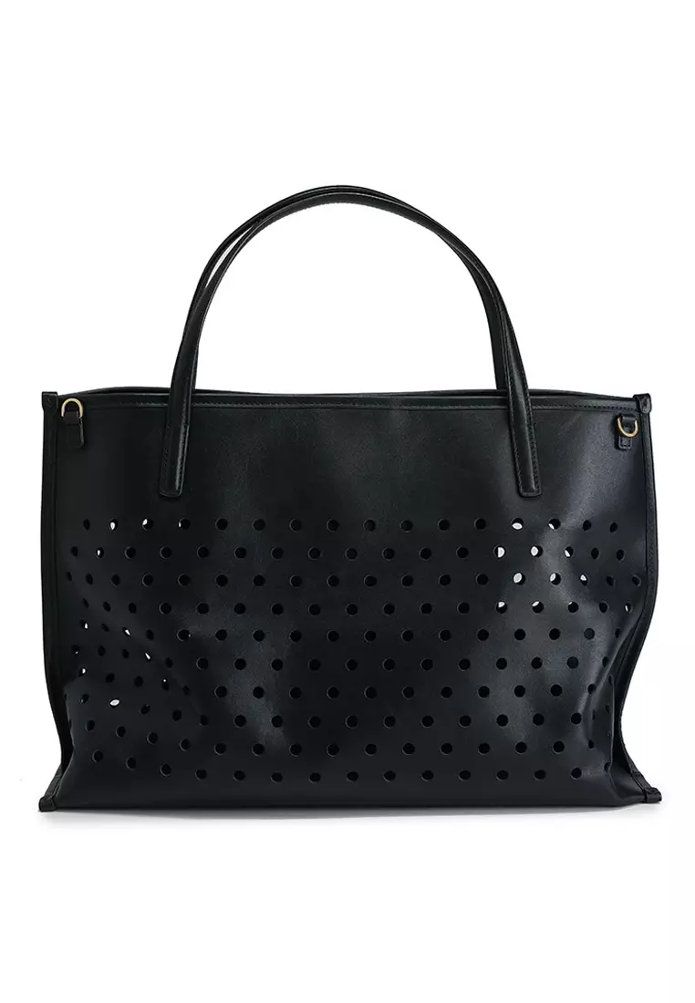 Perforated Leather Tote Bag