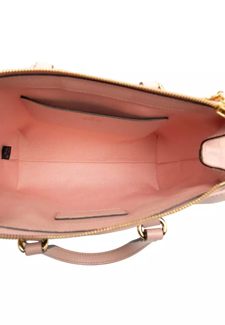 Pre-Loved Gucci Small Gg Denim Embroidery Ophidia Satchel