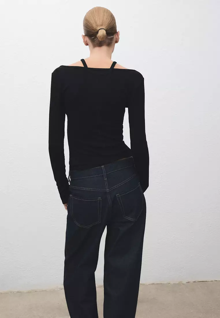 Ribbed Combined T-Shirt