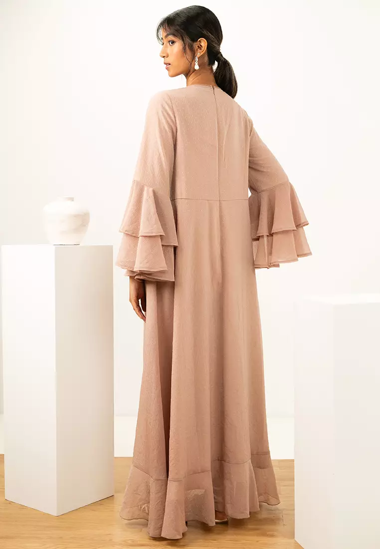 Anya Maxi Flounce Dress