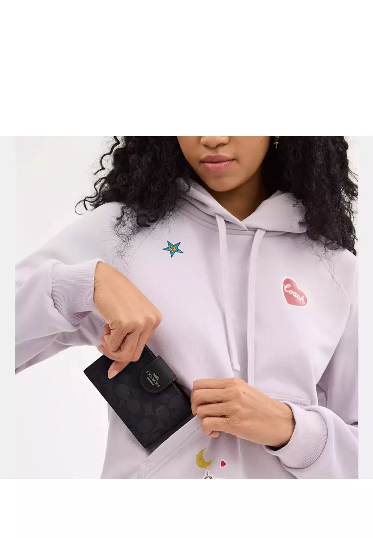 Medium Corner Zip Wallet In Signature Canvas