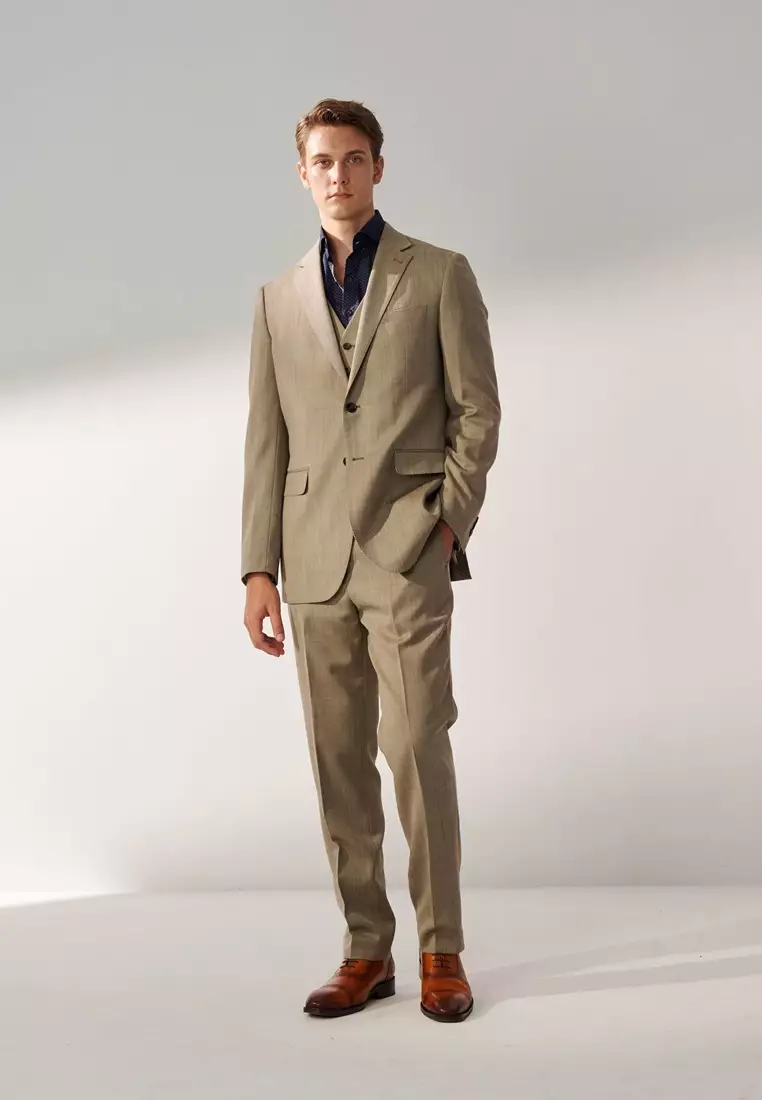 Navy Blue White Dot Print Slim Fit Shirt