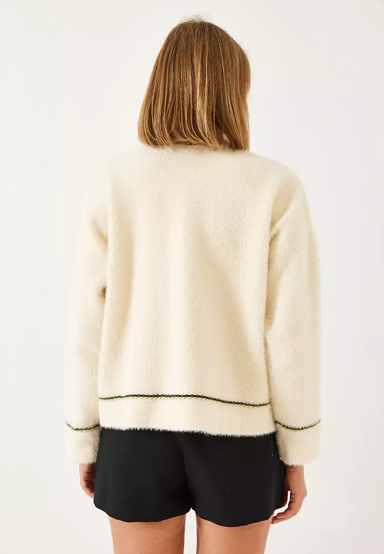 Buy Bianco Lucci Women's Double Pocket Buttoned Soft Knitwear