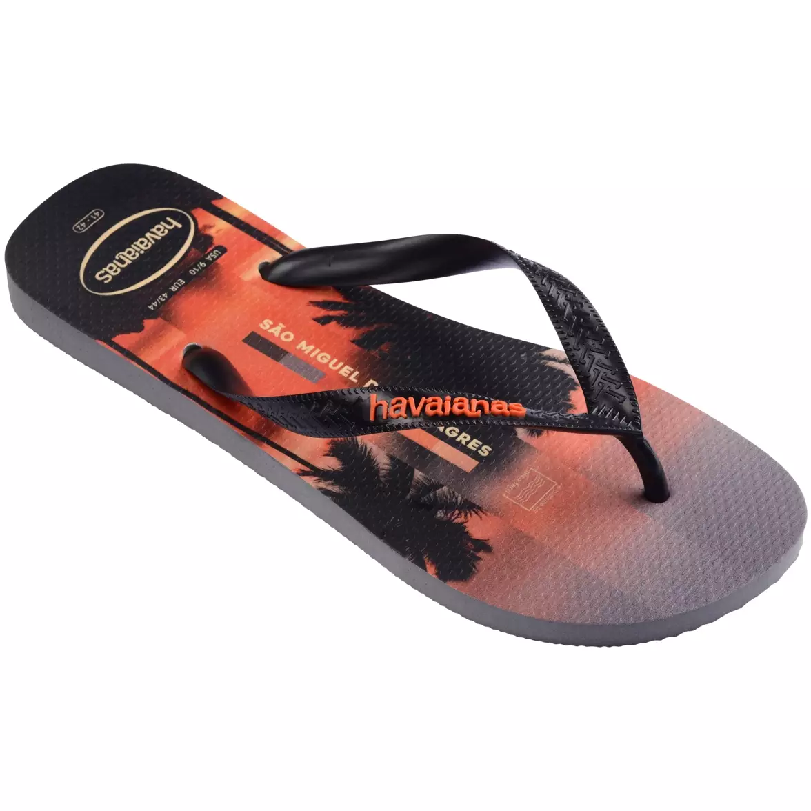 Havaianas Top Surfer I Gray Steel/Black/Sunset Orange - Sandal Pria