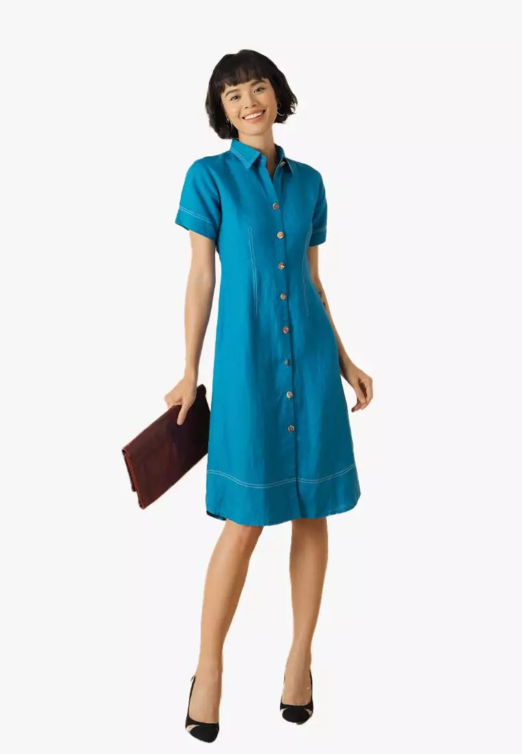 Becoming Color Me Midi Linen Dress