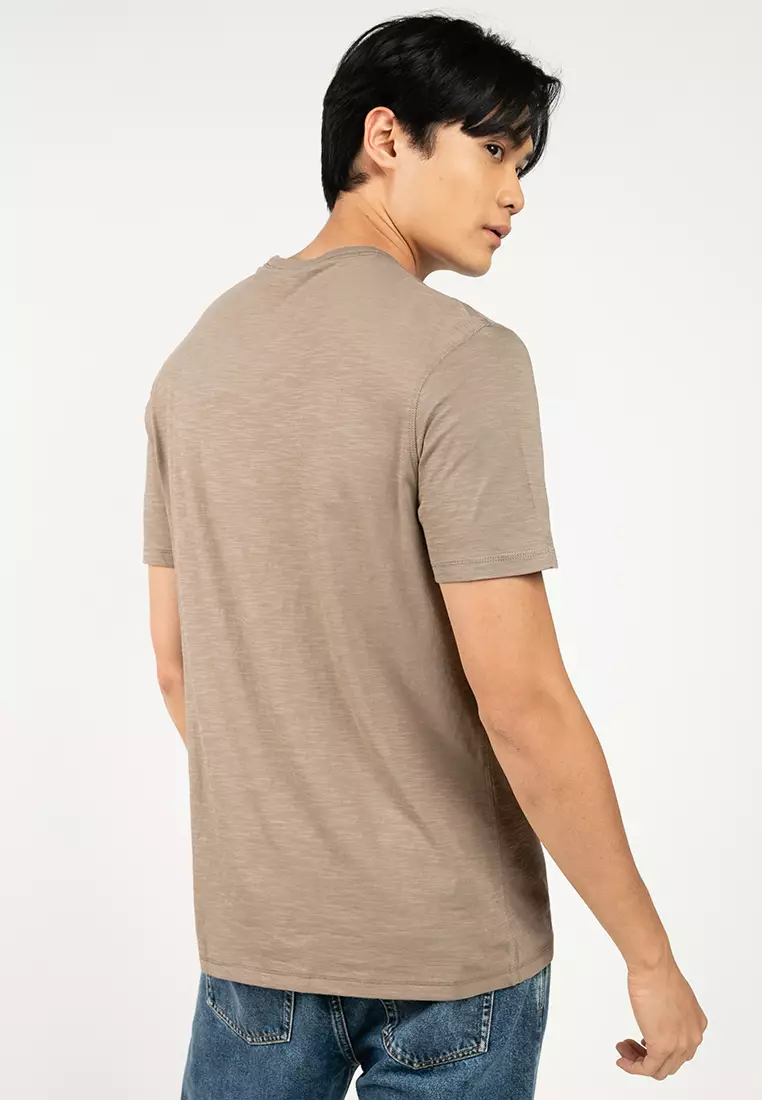 Logo Slub Cotton Tee - BOSS Orange