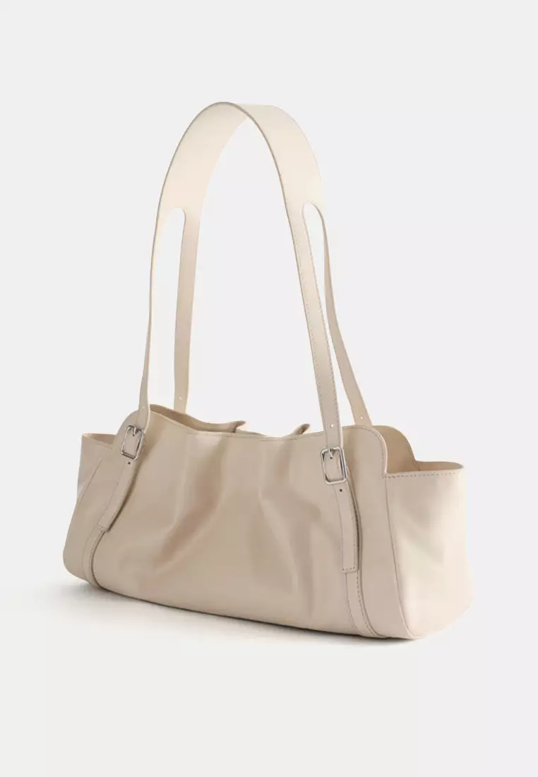 Low-Profile Leather Shoulder Bag