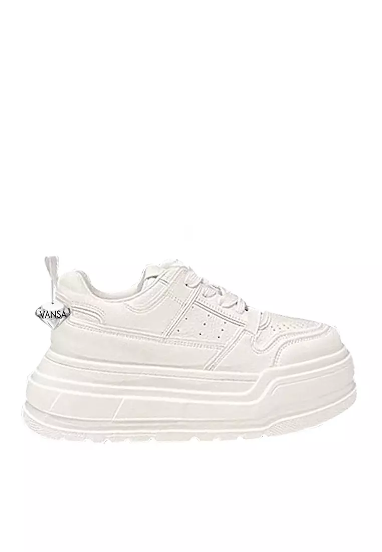 Discount on Twenty Eight Shoes  shoes - SKU: VANSA Cow Leather Lace-Up Platform Casual Shoes VPW-T-KLA2505