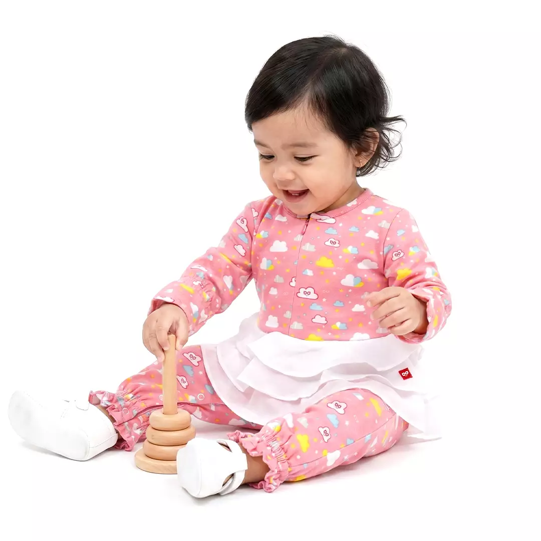 Rabbani - Jumpsuit Bani Batuta Lengan Pendek Sakura Z1M Exclusive - Light Pink