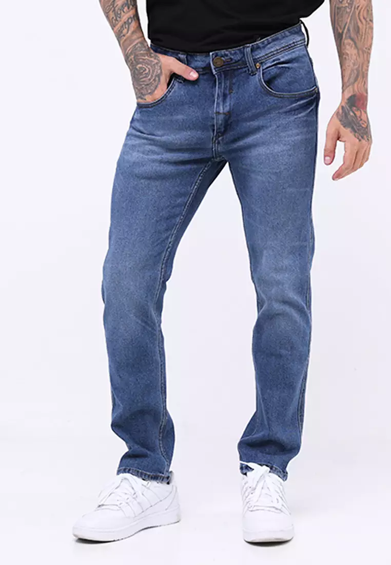 Buy Dyse One Denim Long Pants Slim Tapered Fit Stretch 2024 Online ...