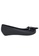 Halo black Bow Waterproof Jelly Flats Shoes FCB07SHD1A895BGS_1