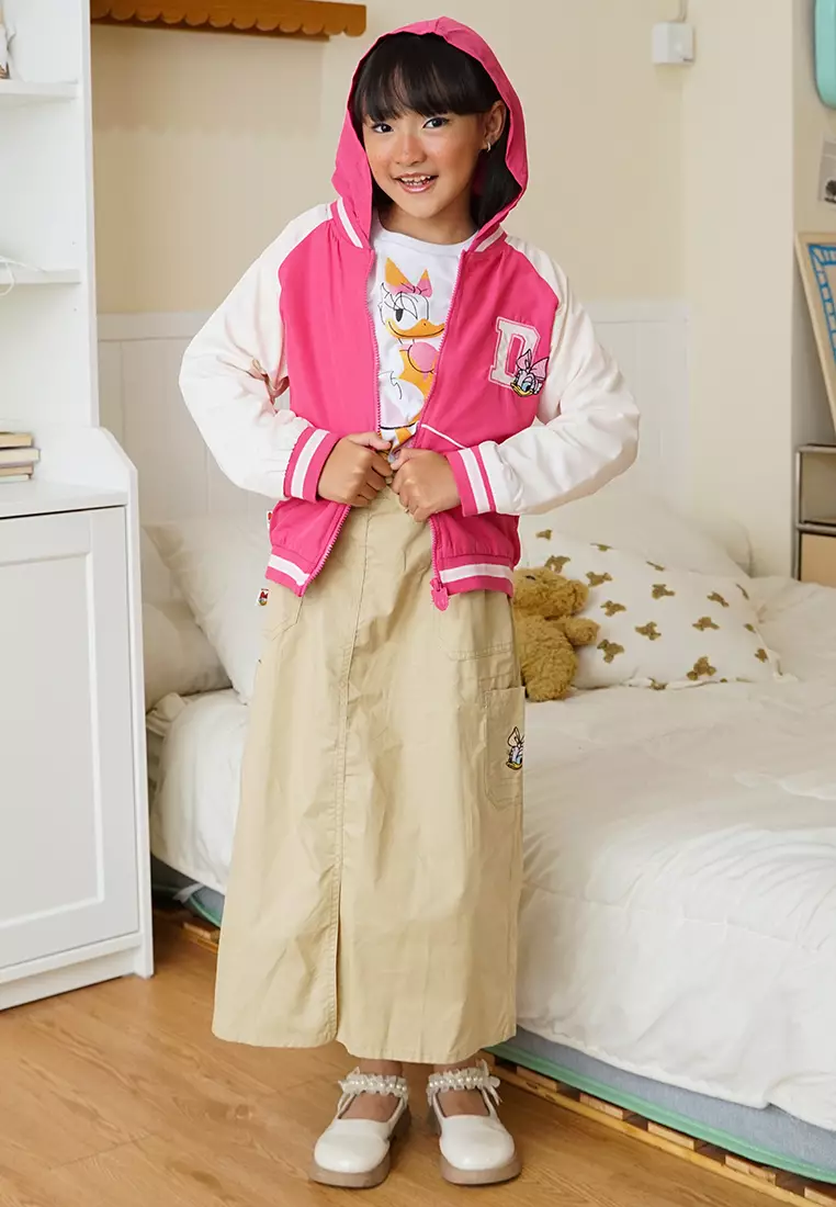 Rok Panjang Katun Anak Khaky/ Maxi Canvas Skirt Girl/ Daisy Picnic Time