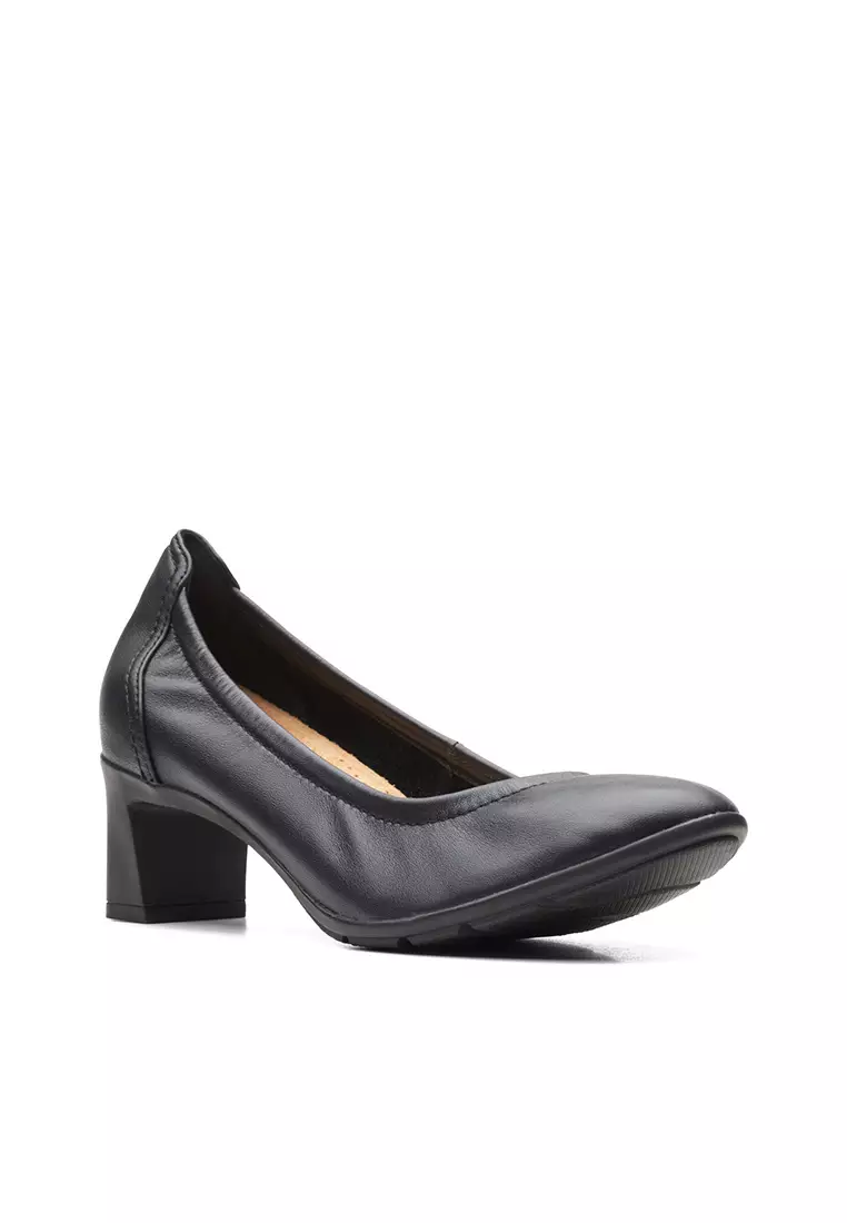 Buy Clarks Clarks Neiley Pearl Black Leather Shoes Online | ZALORA Malaysia