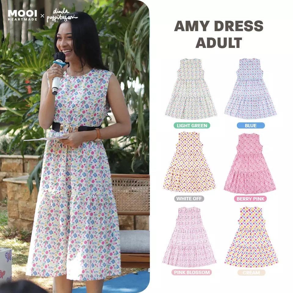 Mooi X Dinda Puspitasari Dress Dewasa Amy Dress Adult - Cream