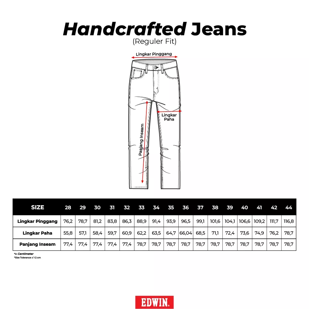 801 Reguler Fit Handcrafted Jeans BLUE CLAPPERCLAW - Celana Panjang Denim Pria