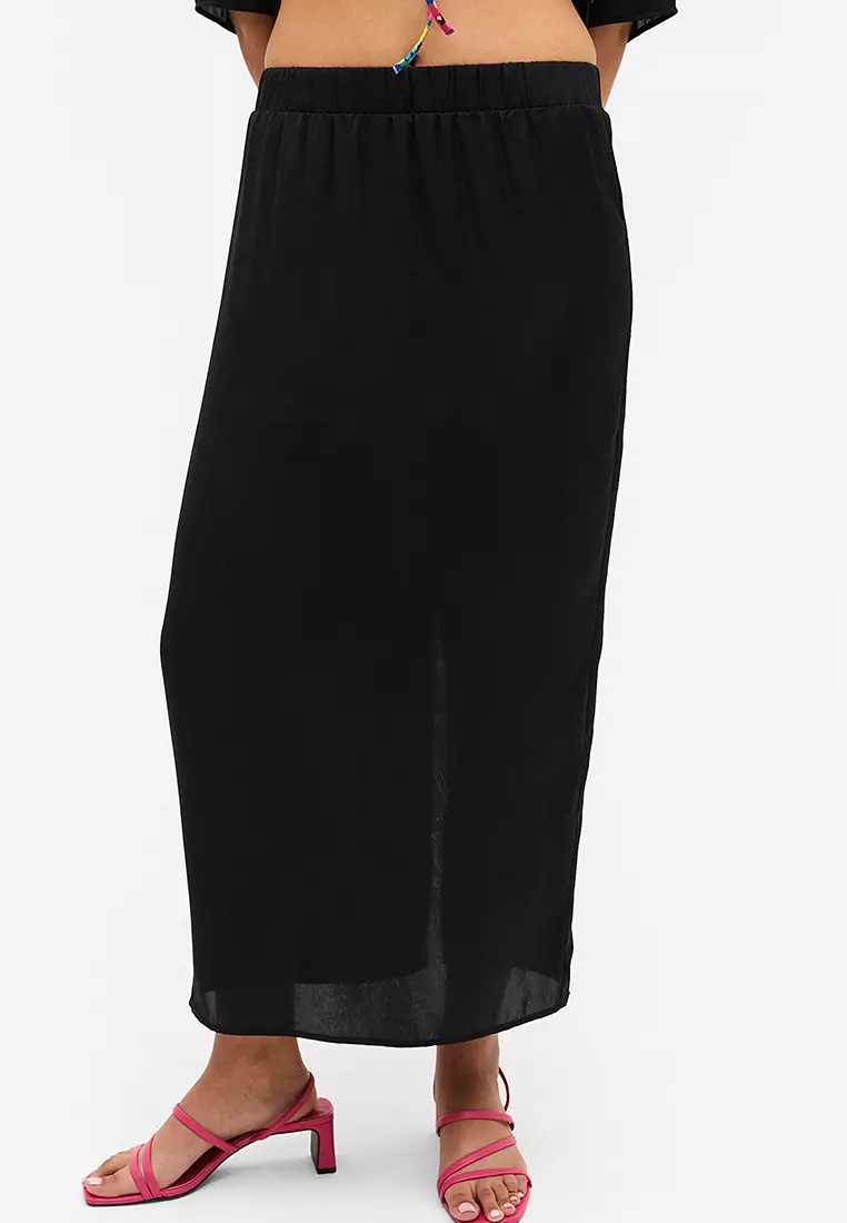 Buy Monki Satin Midi Skirt Online Zalora Malaysia