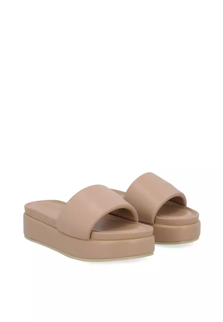 Medium Brown CR Bernice Single Strap Slides