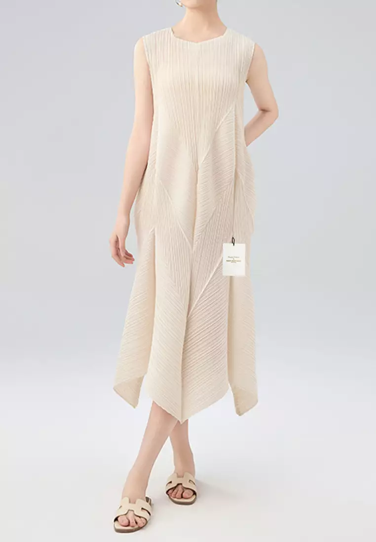 Patchwork Pleated Dress GFZ8889