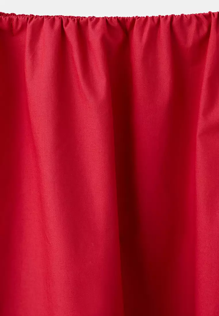 Midi Cotton Skirt With Pleats