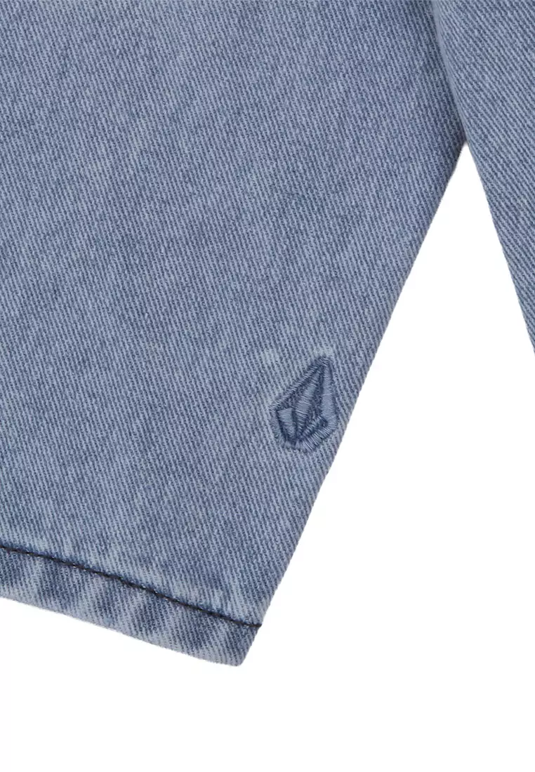 MWD SOLVER DENIM SHORTS WORN LIGHT BLUE