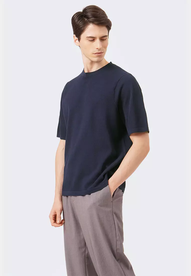 Buy Bocu Men's Textured Drop Shoulder T-Shirt 2024 Online