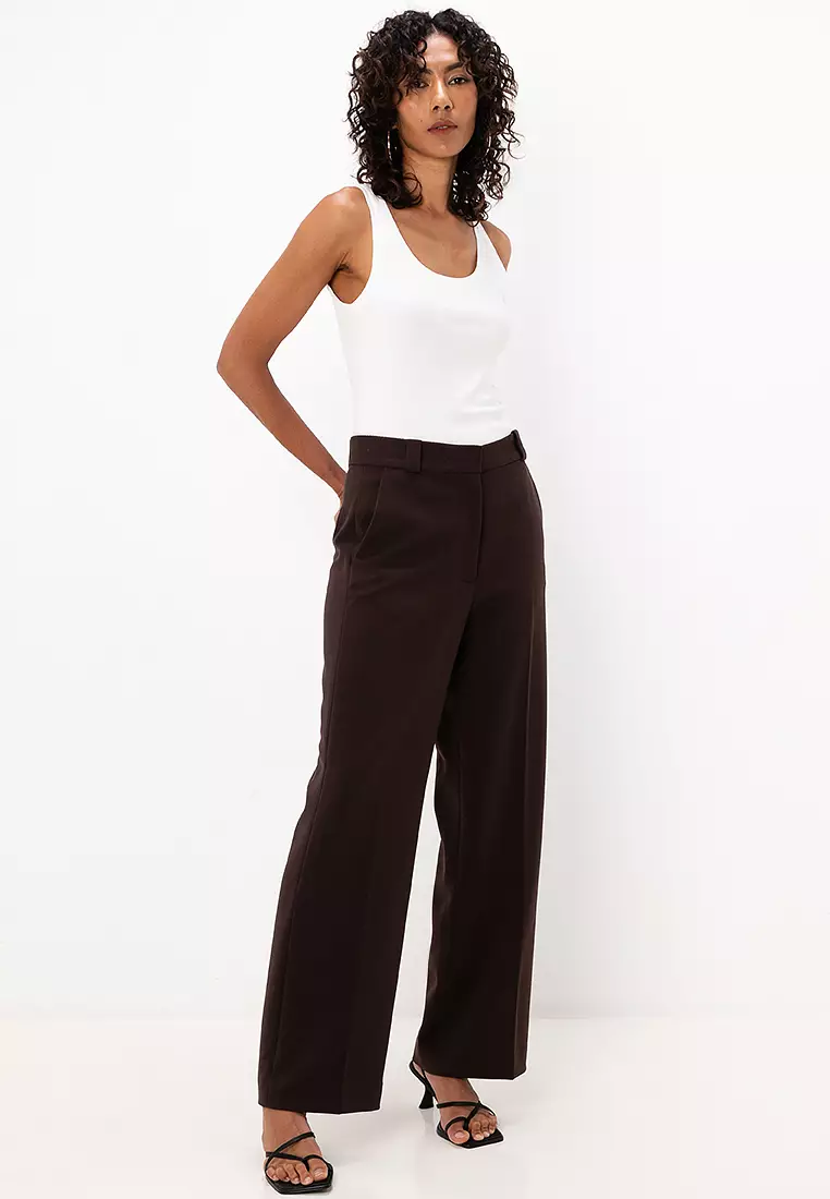 Wide Press-Crease Trousers