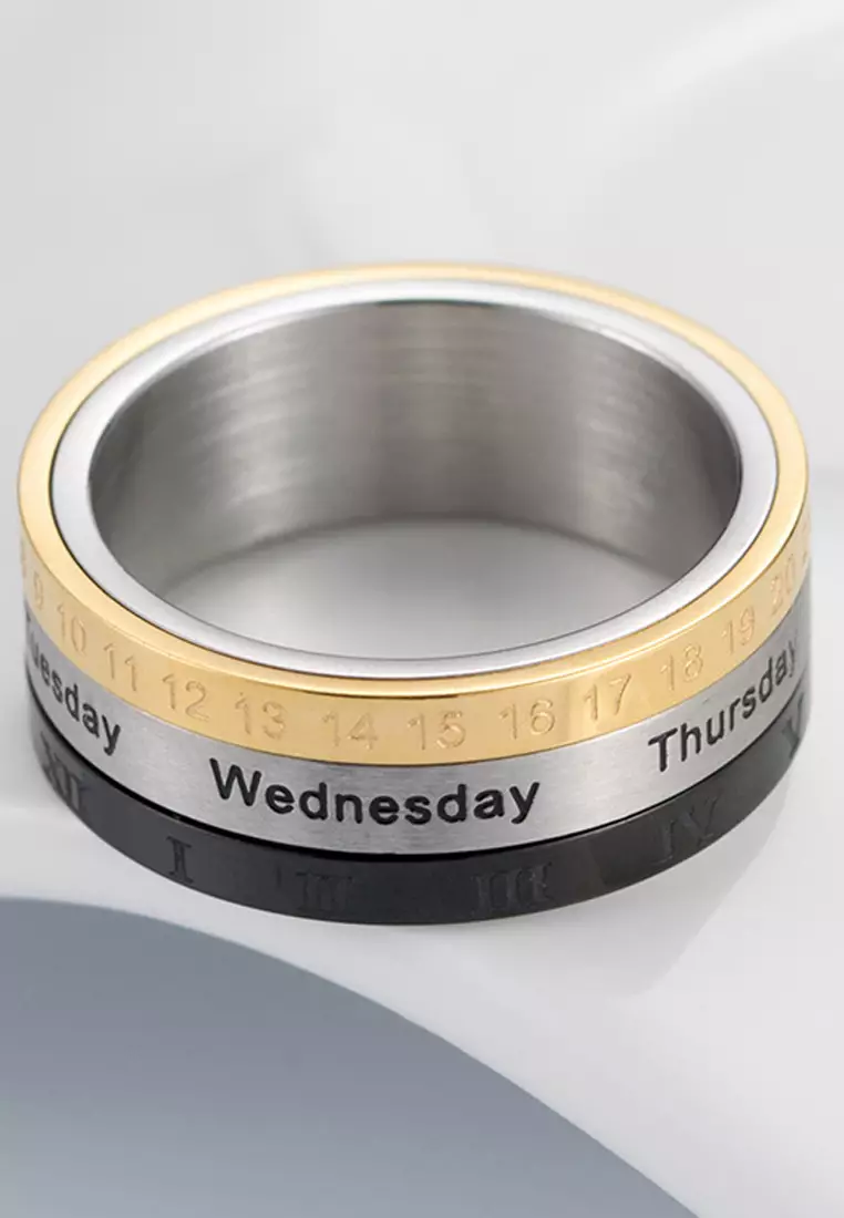 Buy Trendyshop Unisex Rotatable Calendar Ring 2026 Online | ZALORA ...