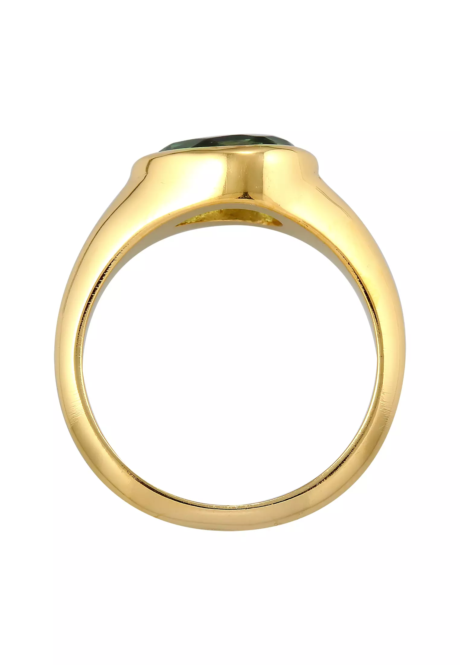 Ring Signet Trend Quartz Gemstone Gold Plated