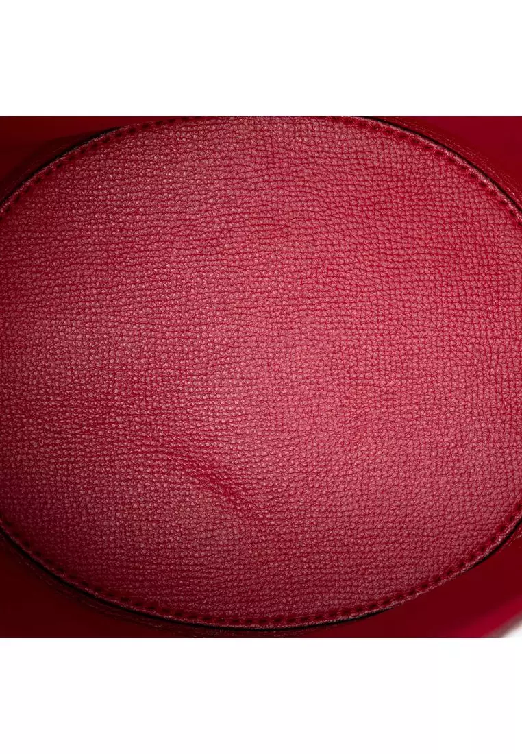 Pre-Loved Burberry Haymarket Check Coated Canvas Lorne Bucket Bag