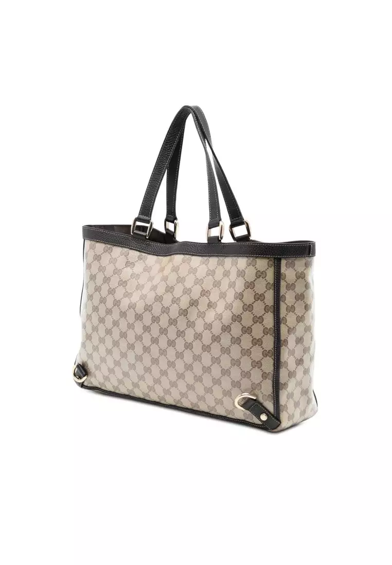 Pre-Loved Gucci Gg Crystal Abbey D Ring Tote