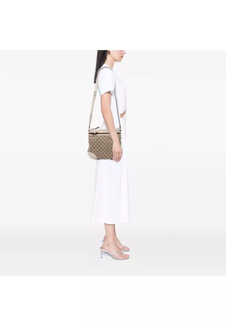 Pre-Loved Gucci Gg Canvas Web Mayfair Crossbody