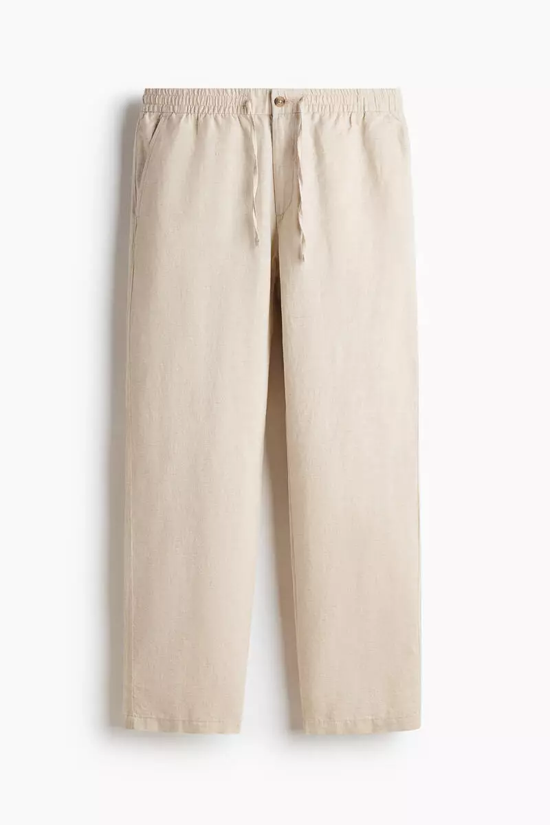 Regular Fit Linen-blend trousers