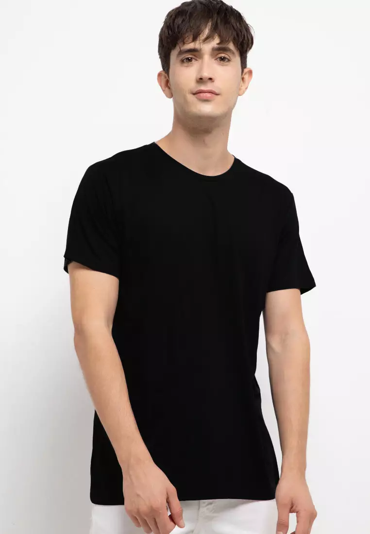 MTI30 Kaos Distro Pria Hitam Polos